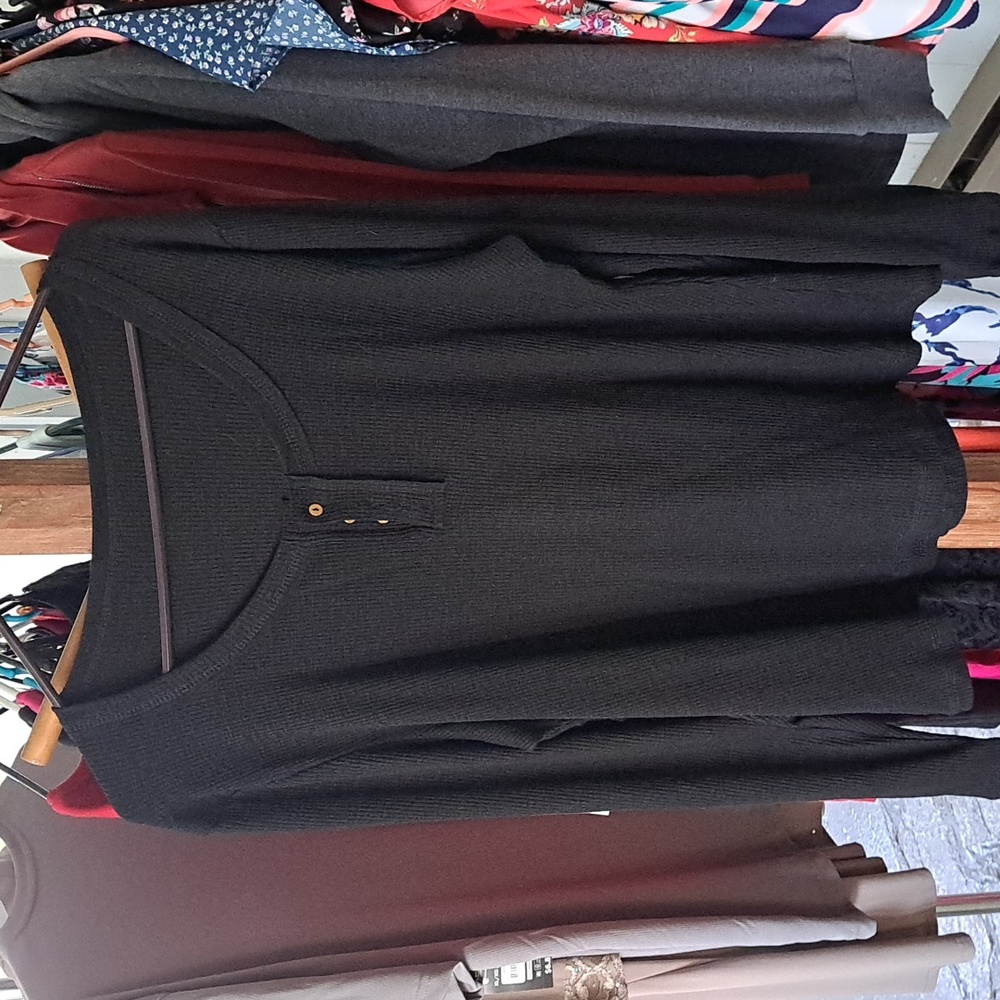 Rib Knit Long Sleeve Shirt NWOT 2X